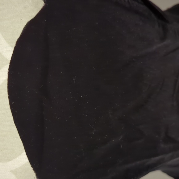 Jessica McClintock Velvet Strapless Black and Gold Sequin Dress - Picture 2 of 7